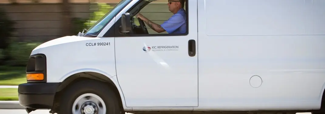 KIC Refrigeration service vehicle serving Carencro area